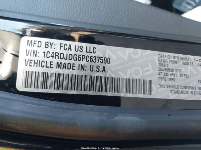 2023 DODGE DURANGO 1C4RDJDG6PC637590 Photo 8