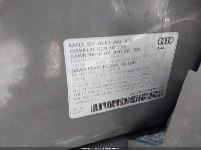 2021 AUDI Q3 WA1DECF37M1034260 Photo 8