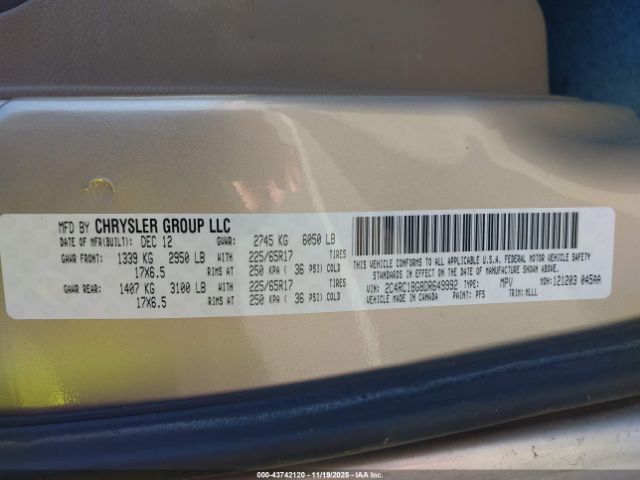 2013 CHRYSLER TOWN & COUNTRY 2C4RC1BG8DR649992 Photo 8