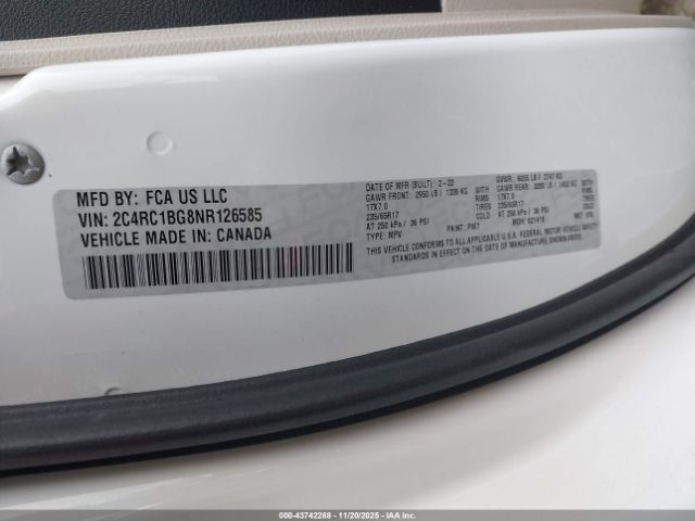 2022 CHRYSLER PACIFICA 2C4RC1BG8NR126585 Photo 8