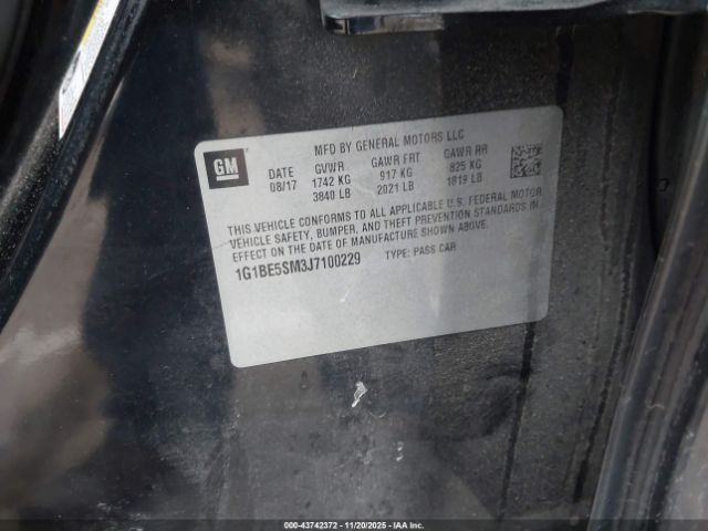 2018 CHEVROLET CRUZE 1G1BE5SM3J7100229 Photo 8