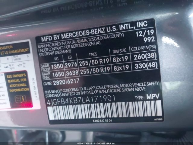 2020 MERCEDES-BENZ GLE 350 4JGFB4KB7LA171901 Photo 8