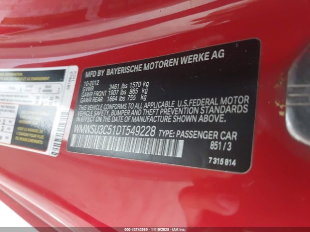 2013 MINI HARDTOP WMWSU3C51DT549228 Photo 8