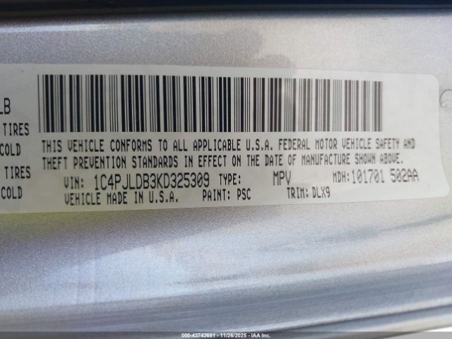 2019 JEEP CHEROKEE 1C4PJLDB3KD325309 Photo 8