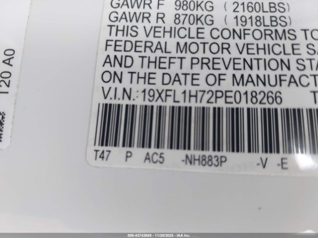 2023 HONDA CIVIC 19XFL1H72PE018266 Photo 8