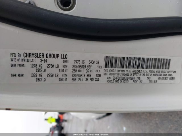 2014 DODGE JOURNEY 3C4PDCDG8ET241200 Photo 8