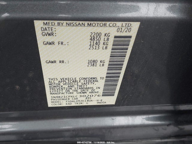 Nissan Leaf Sv Plus 62 Kwh 2020 1N4BZ1CPXLC302076 Image 9