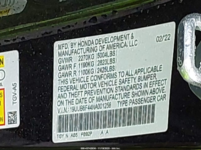 2022 ACURA TLX 19UUB6F44NA001258 Photo 8