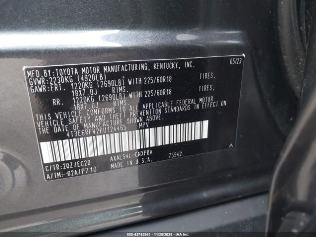 2023 TOYOTA RAV4 HYBRID 4T3E6RFV2PU124465 Photo 8