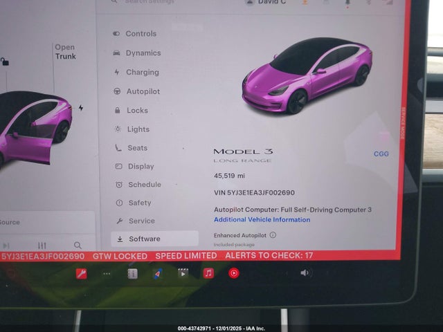Aukcja sprzedaży 2018 Tesla Model 3 Long Range/mid Range, vin: 5YJ3E1EA3JF002690, numer aukcji: 43742971