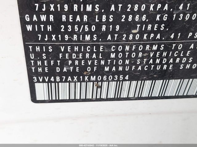 2019 VOLKSWAGEN TIGUAN 3VV4B7AX1KM060354 Photo 8