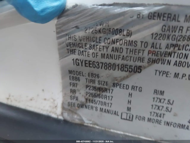 2008 CADILLAC SRX 1GYEE637880185505 Photo 8