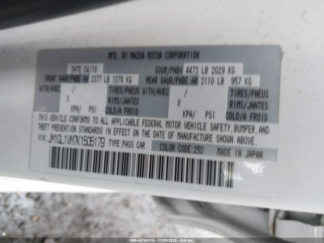 2019 MAZDA MAZDA6 JM1GL1VM7K1505179 Photo 8