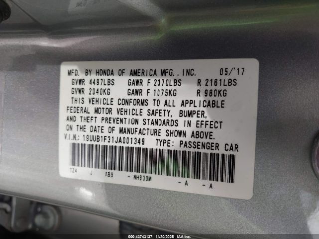 2018 ACURA TLX 19UUB1F31JA001349 Photo 8