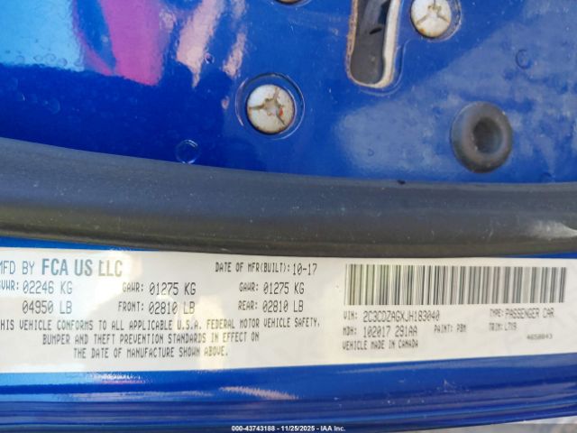 2018 DODGE CHALLENGER 2C3CDZAGXJH183040 Photo 8