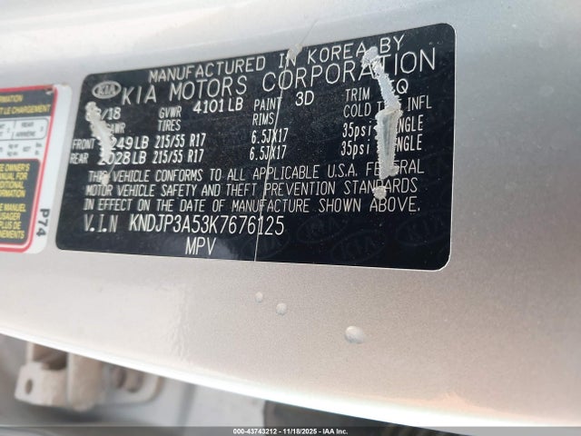 KNDJP3A53K7676125 KIA SOUL +