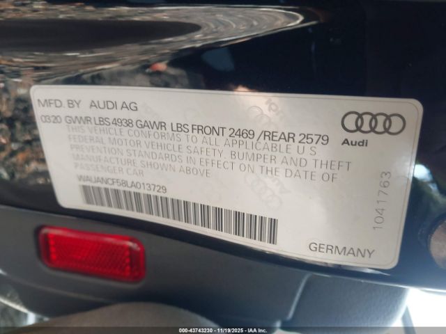 2020 AUDI A5 SPORTBACK WAUANCF58LA013729 Photo 8