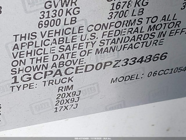 1GCPACED0PZ334866 Chevrolet Silverado 1500 2wd Short Bed Lt