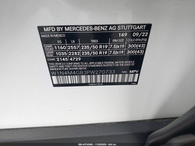 2023 MERCEDES-BENZ GLB 250 W1N4M4GB3PW270733 Photo 8