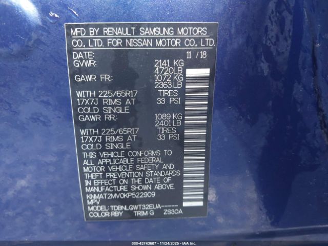 2019 NISSAN ROGUE KNMAT2MV0KP522909 Photo 8