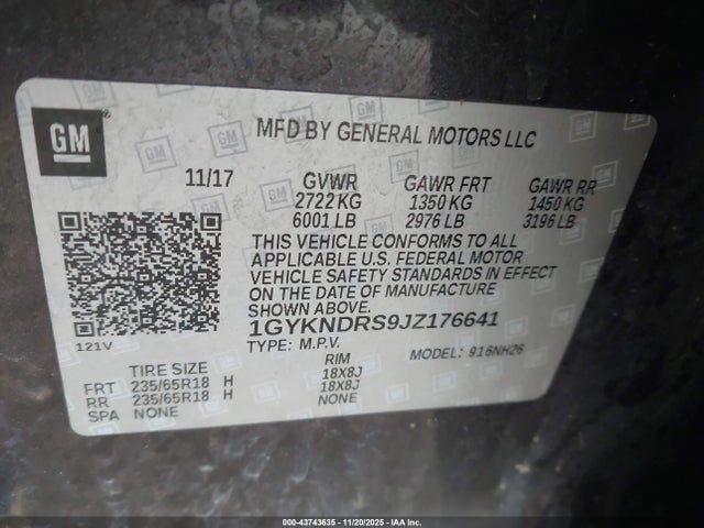 2018 CADILLAC XT5 1GYKNDRS9JZ176641 Photo 8