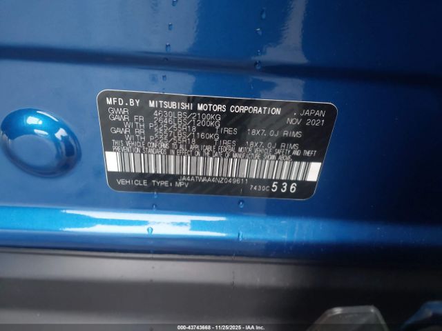 2022 MITSUBISHI ECLIPSE CROSS JA4ATWAA4NZ049611 Photo 8