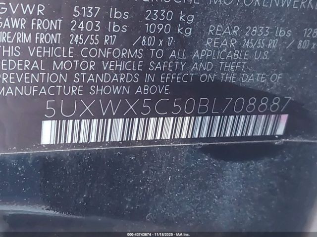 2011 BMW X3 5UXWX5C50BL708887 Photo 8