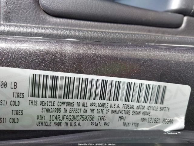 2017 JEEP GRAND CHEROKEE 1C4RJFAG3HC750750 Photo 8