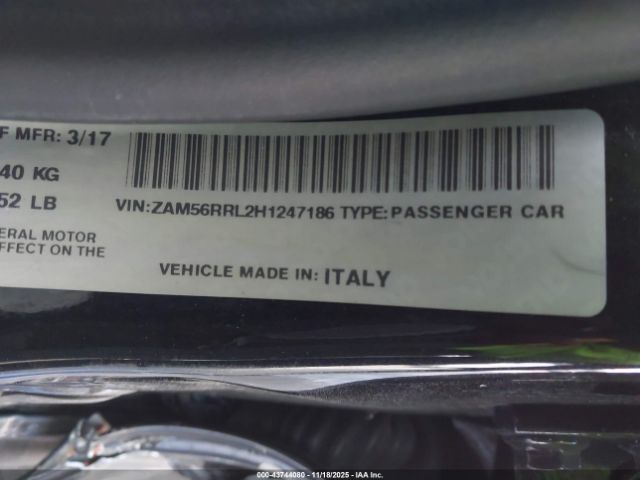 2017 MASERATI QUATTROPORTE ZAM56RRL2H1247186 Photo 8