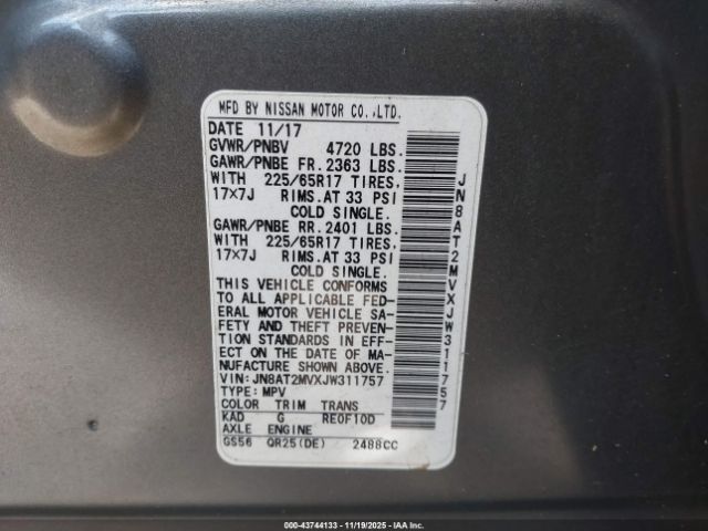 2018 NISSAN ROGUE JN8AT2MVXJW311757 Photo 8