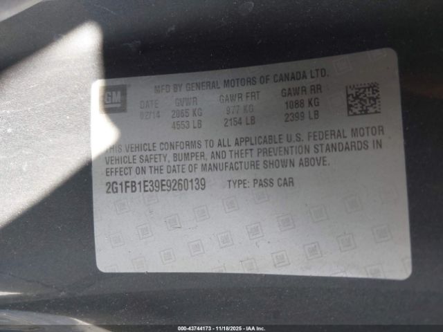 2014 CHEVROLET CAMARO 2G1FB1E39E9260139 Photo 8