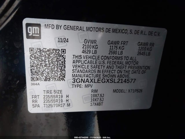 2025 CHEVROLET EQUINOX 3GNAXLEGXSL214577 Photo 8