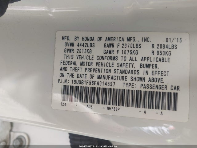 Acura TLX TECH 2015 19UUB1F56FA014557 Image 9