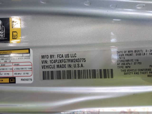 2024 JEEP WRANGLER 1C4PJXFG7RW243775 Photo 8