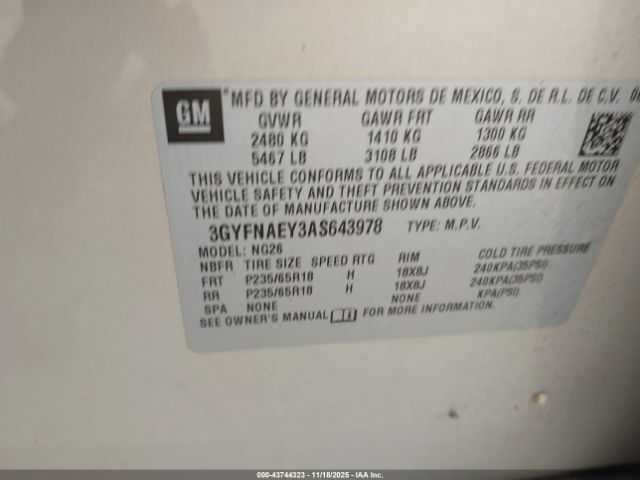 2010 CADILLAC SRX 3GYFNAEY3AS643978 Photo 8