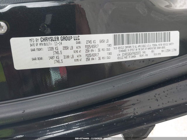2C4RDGBGXFR625972 Dodge Grand Caravan Se
