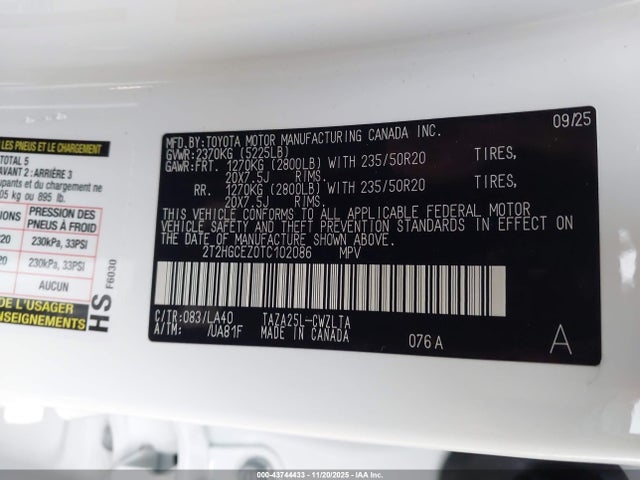 2T2HGCEZ0TC102086 Lexus Nx Nx 350 Luxury