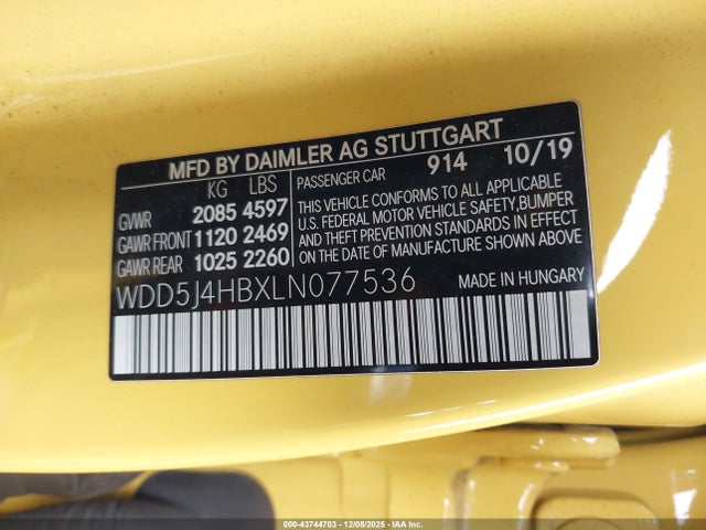 2020 MERCEDES-BENZ CLA 250 WDD5J4HBXLN077536 Photo 8