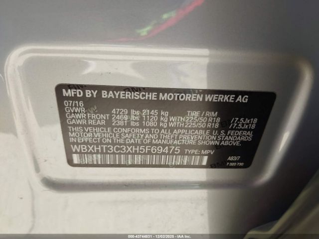 2017 BMW X1 WBXHT3C3XH5F69475 Photo 8