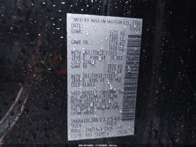 2024 NISSAN TITAN 1N6AA1EC0RN112546 Photo 8