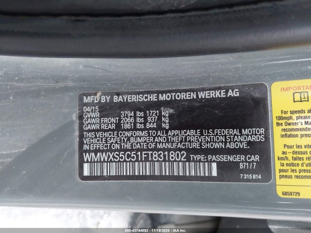 2015 MINI HARDTOP WMWXS5C51FT831802 Photo 8