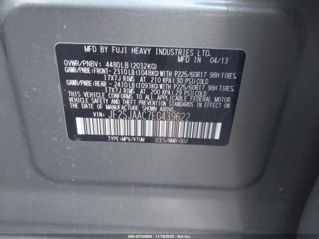 2014 SUBARU FORESTER JF2SJAAC7EG439622 Photo 8
