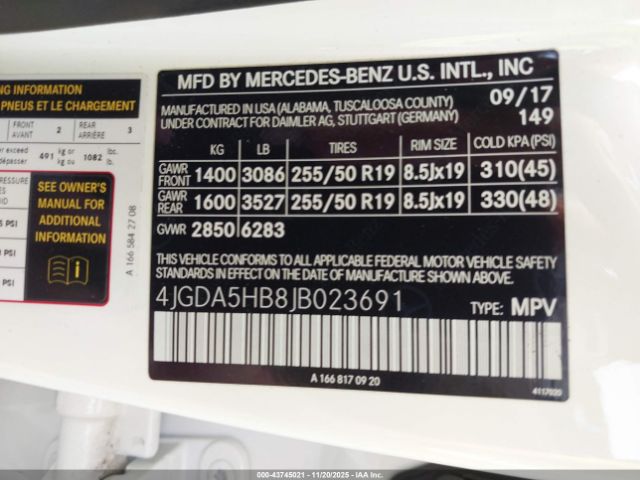 2018 MERCEDES-BENZ GLE 350 4JGDA5HB8JB023691 Photo 8