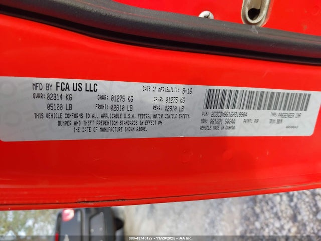 2016 DODGE CHARGER 2C3CDXBG1GH318904 Photo 8