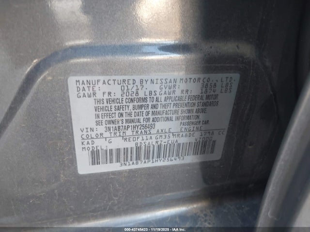 3N1AB7AP1HY256493 Nissan SENTRA SR