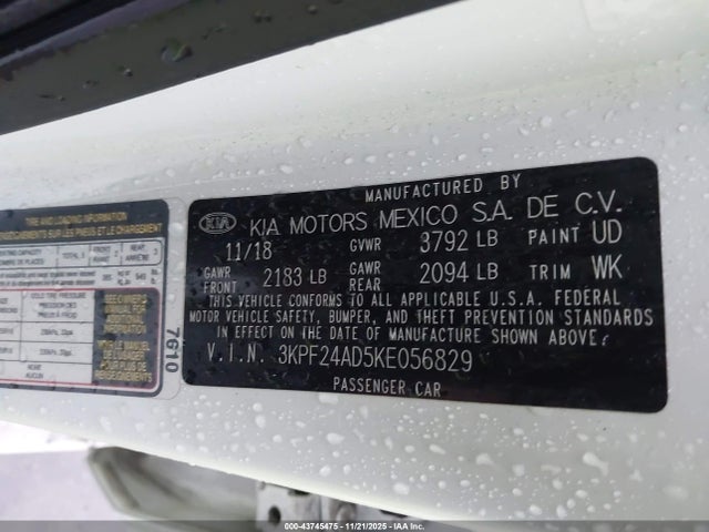 KIA mpi nu 2019 3KPF24AD5KE056829 Image 9
