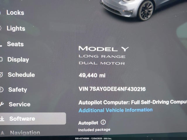2022 TESLA MODEL Y 7SAYGDEE4NF430216 Photo 6