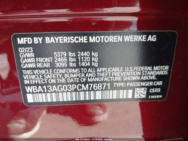 2023 BMW 530E WBA13AG03PCM76871 Photo 8