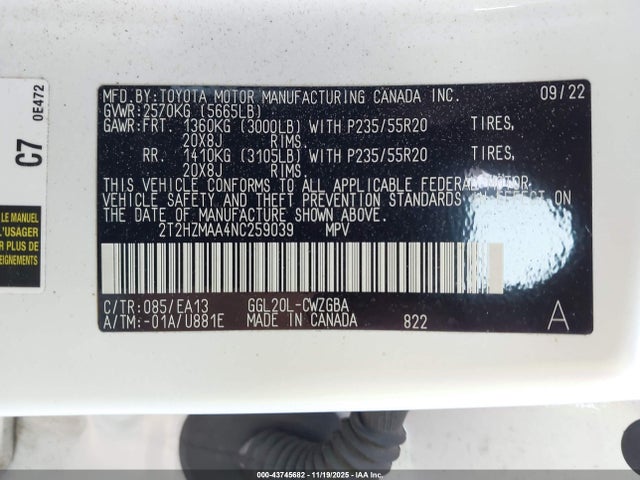 2022 LEXUS RX 350 2T2HZMAA4NC259039 Photo 8