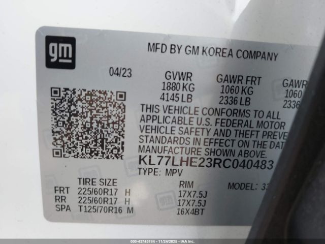 2024 CHEVROLET TRAX KL77LHE23RC040483 Photo 8